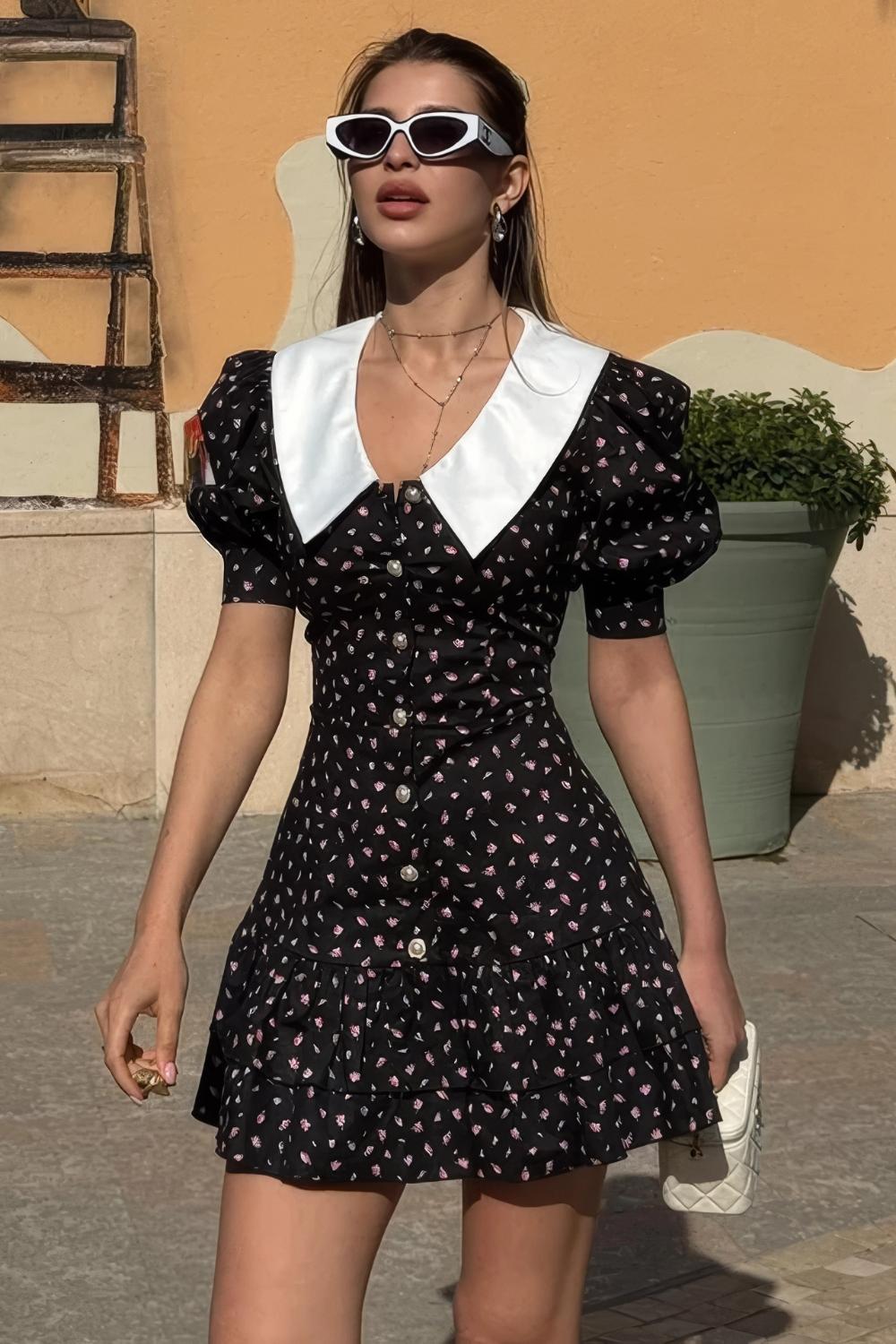 Robe Chemise Col Claudine