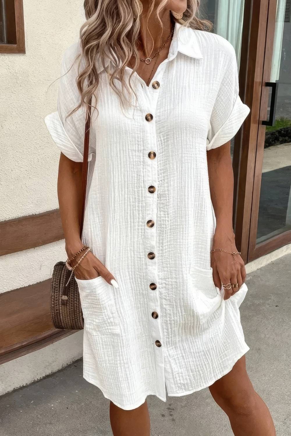 Robe Chemise Été Manches Courtes