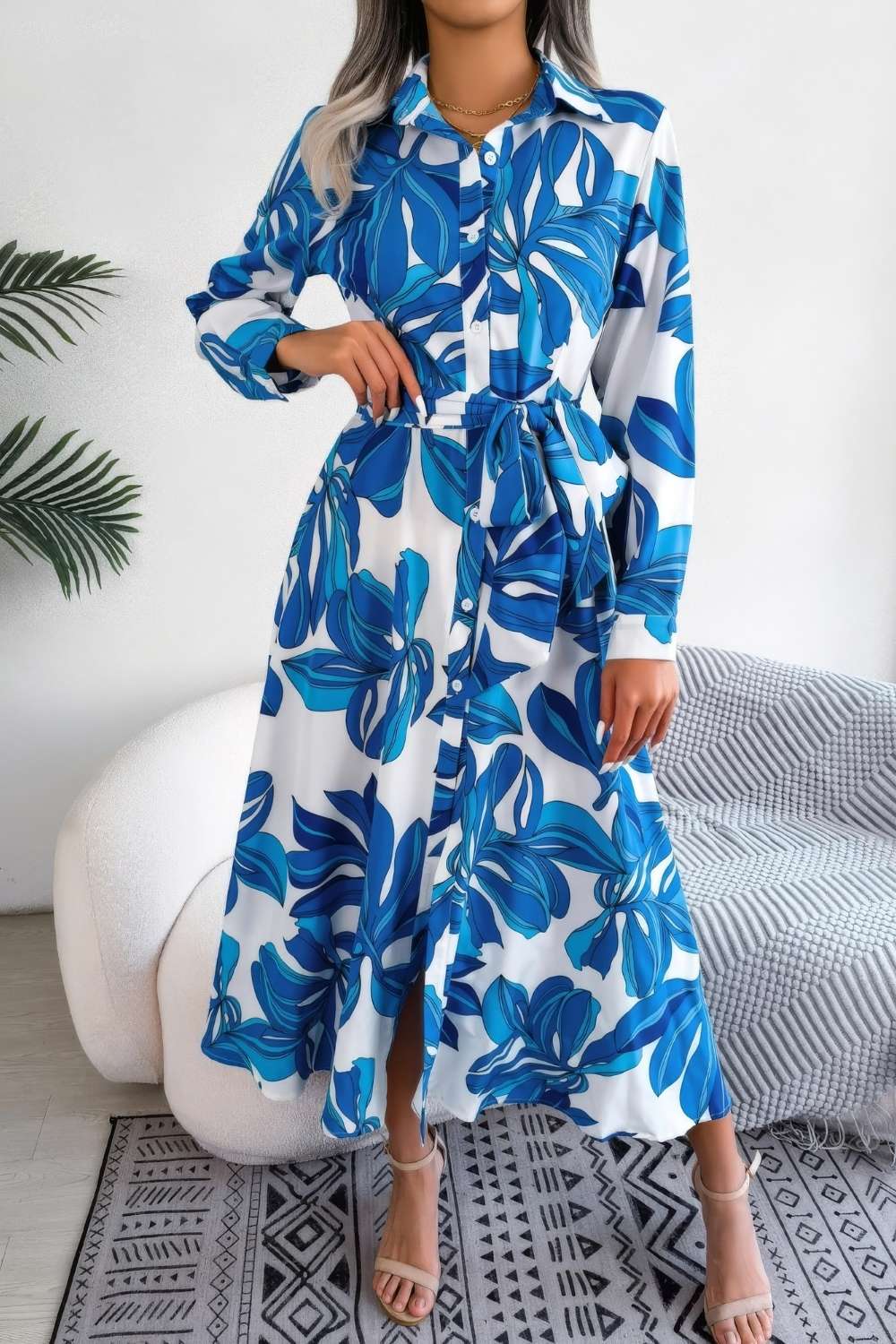 Robe Chemise Fleurs Tropicales