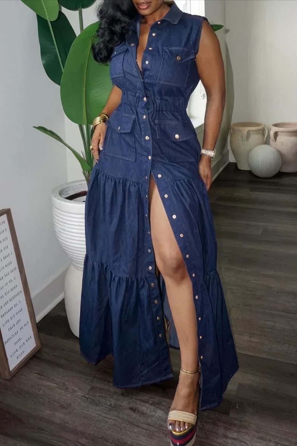 Robe Chemise Longue Denim