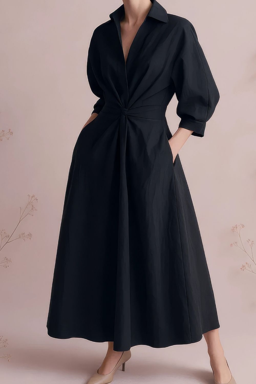 Robe Chemise Longue Noire