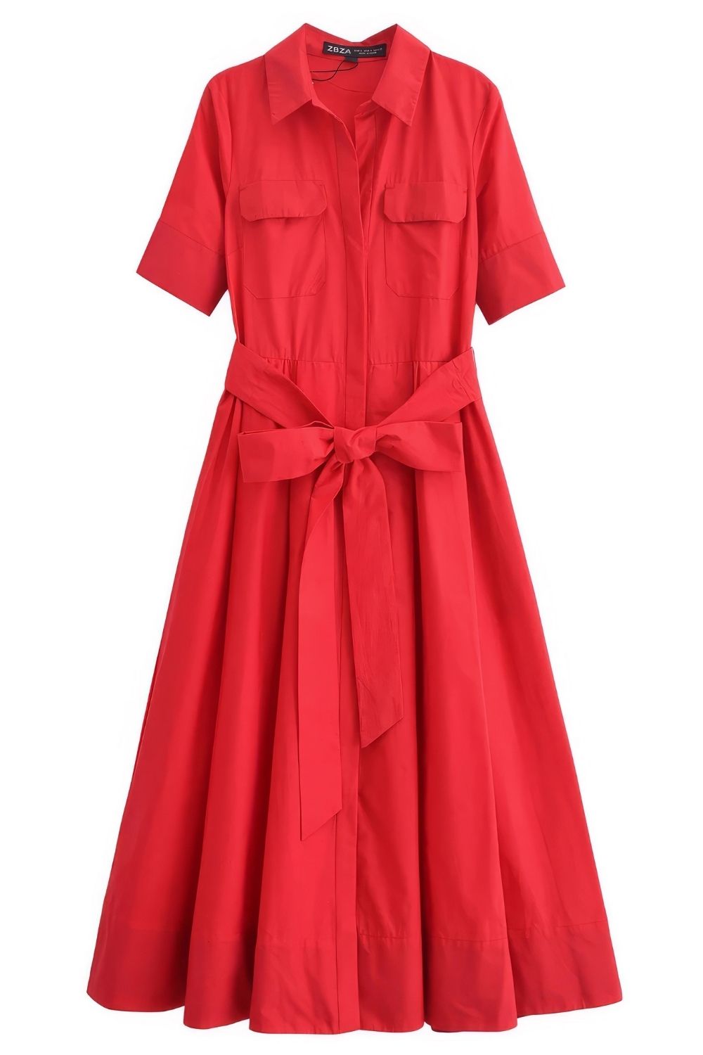 Robe Chemise Longue Rouge