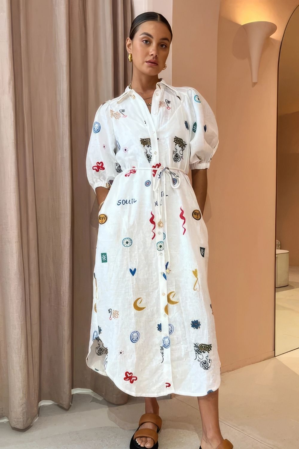 Robe Chemise à Motif